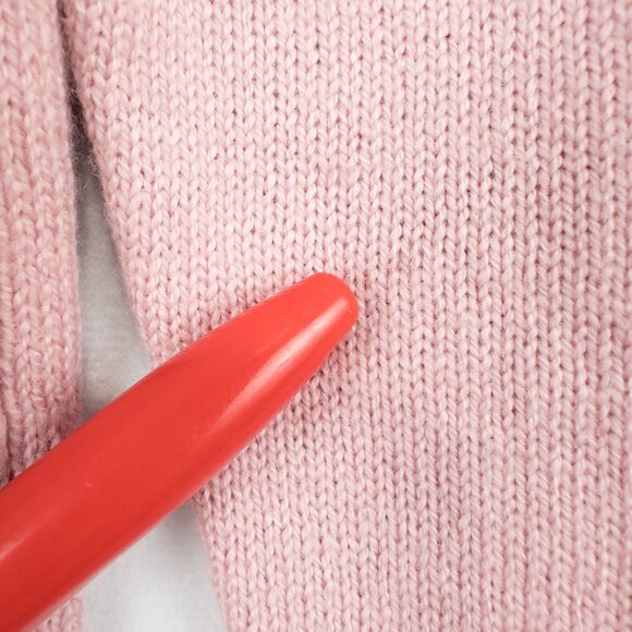 Talbots Button Cuff Cable Knit Sweater Womens Petite Small Pink Preppy Soft Girl - Picture 9 of 13